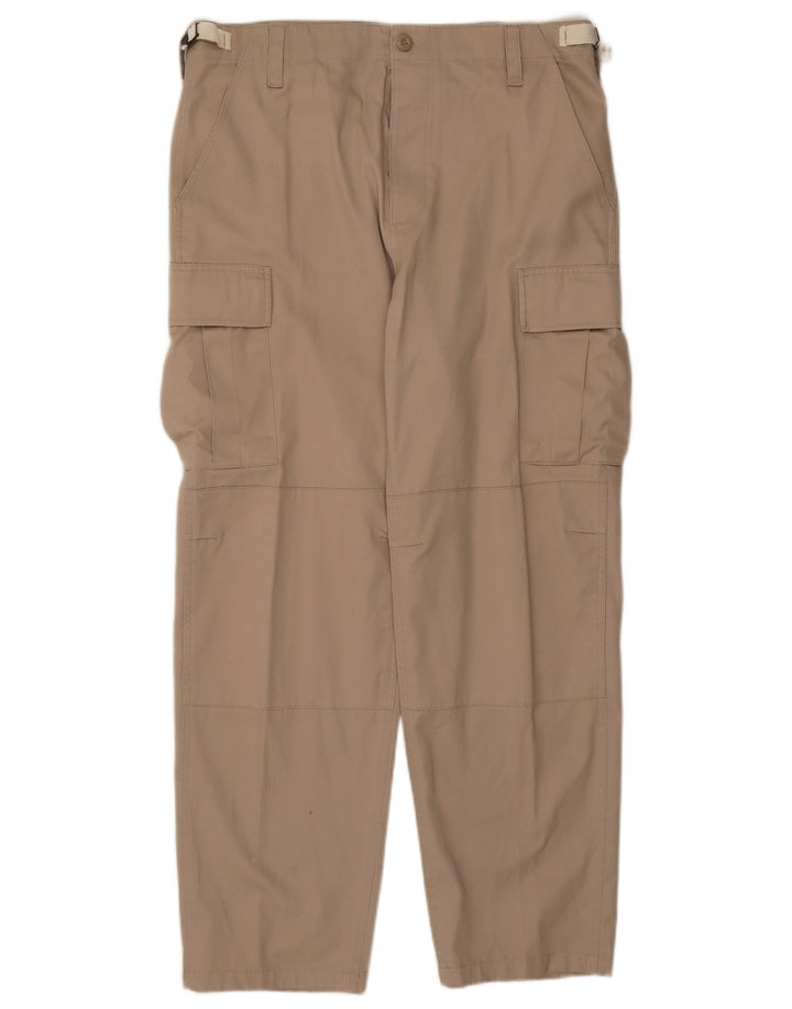 Calça cargo reta masculina vintage W36 L29 bege