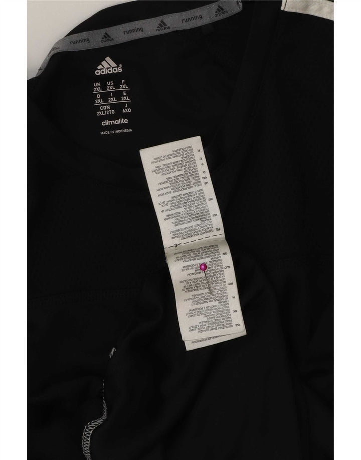 Adidas Mens Climalite Camiseta Top 2XL Poliéster Preto