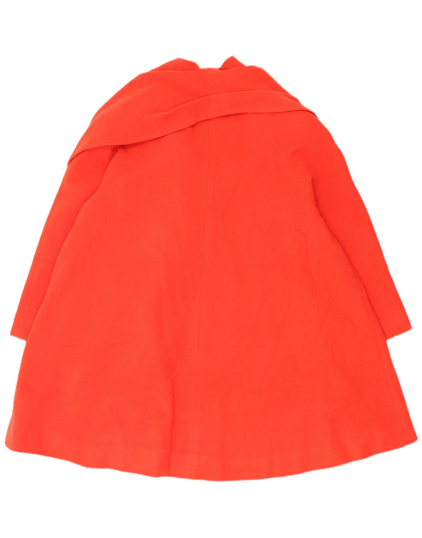 Sobretudo feminino vintage manga 3/4 oversized Reino Unido 10 caxemira vermelha pequena