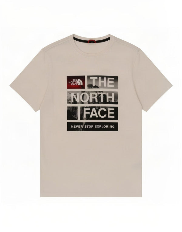 Camiseta gráfica masculina The North Face Top médio algodão branco