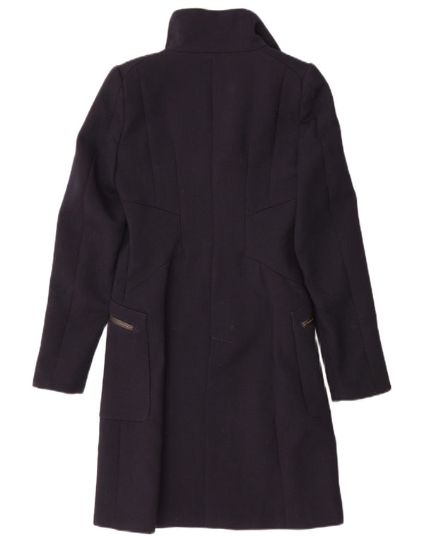 Sobretudo feminino Zara UK 6 XS azul marinho