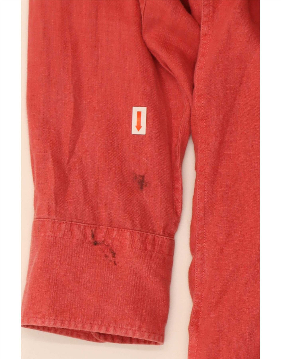 Camisa Slim Fit Masculina Hugo Boss XL Linho Vermelho