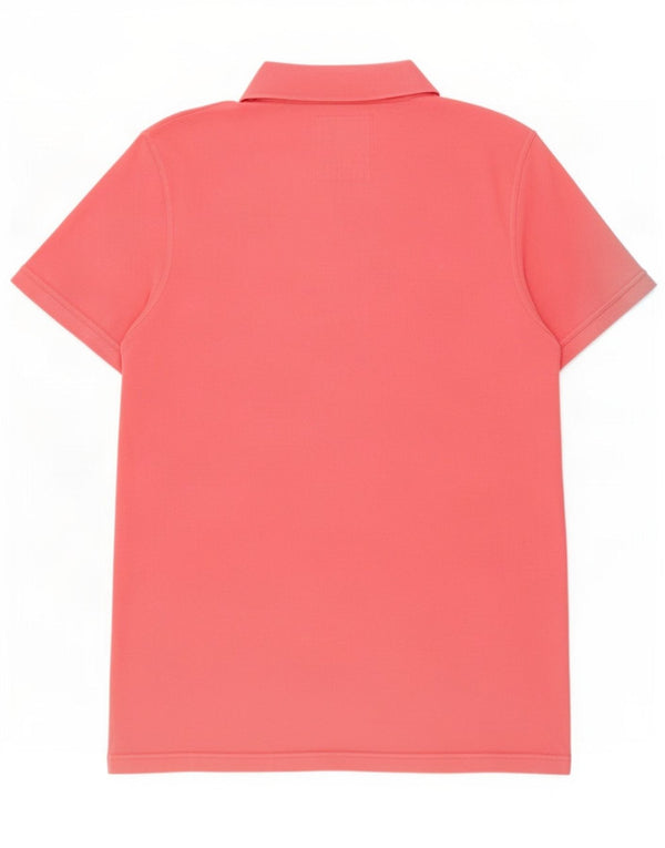 Camisa polo masculina Crew Clothing grande algodão rosa