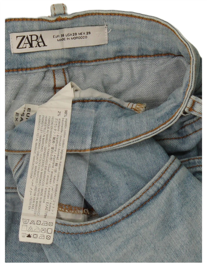 ZARA Jeans Slim Feminino W29 L26 Azul Algodão