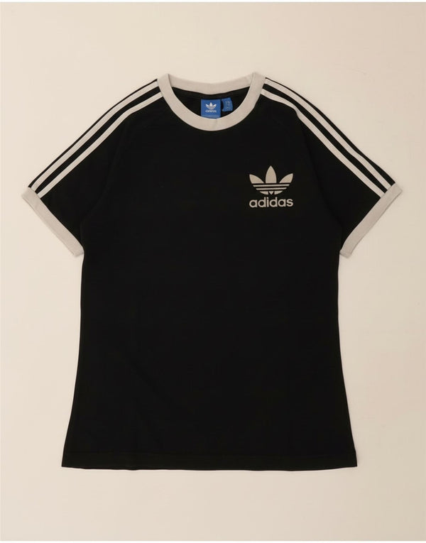 Adidas Mens Graphic T-Shirt Top Pequeno Algodão Preto