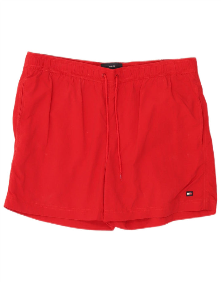 Shorts de natação masculino Tommy Hilfiger Slim Fit XL vermelho poliamida