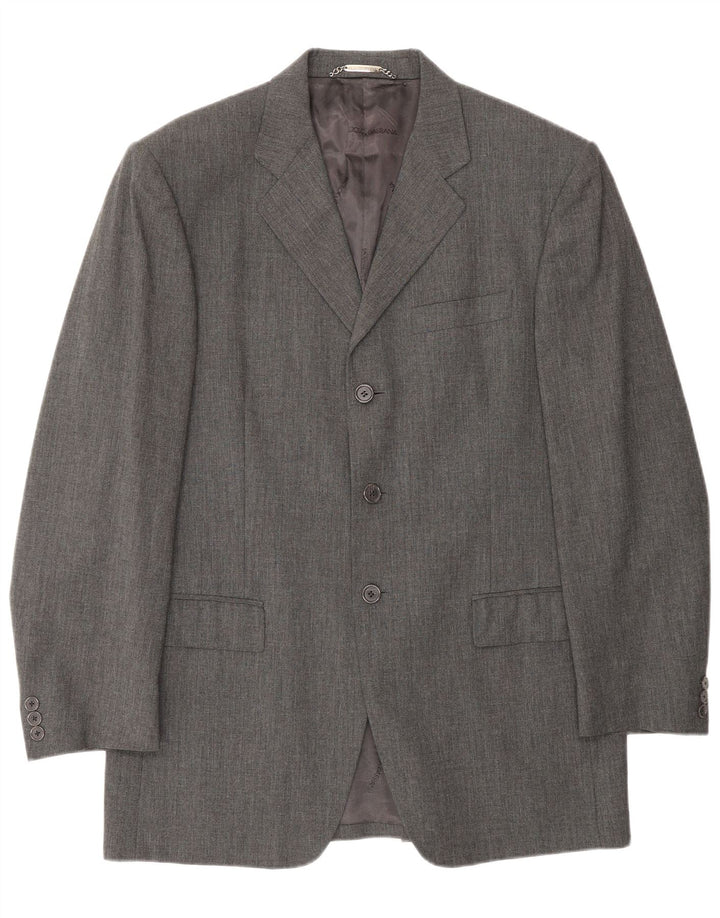 Jaqueta Blazer masculina Dolce & Gabbana com 3 botões IT 50 Viscose cinza grande