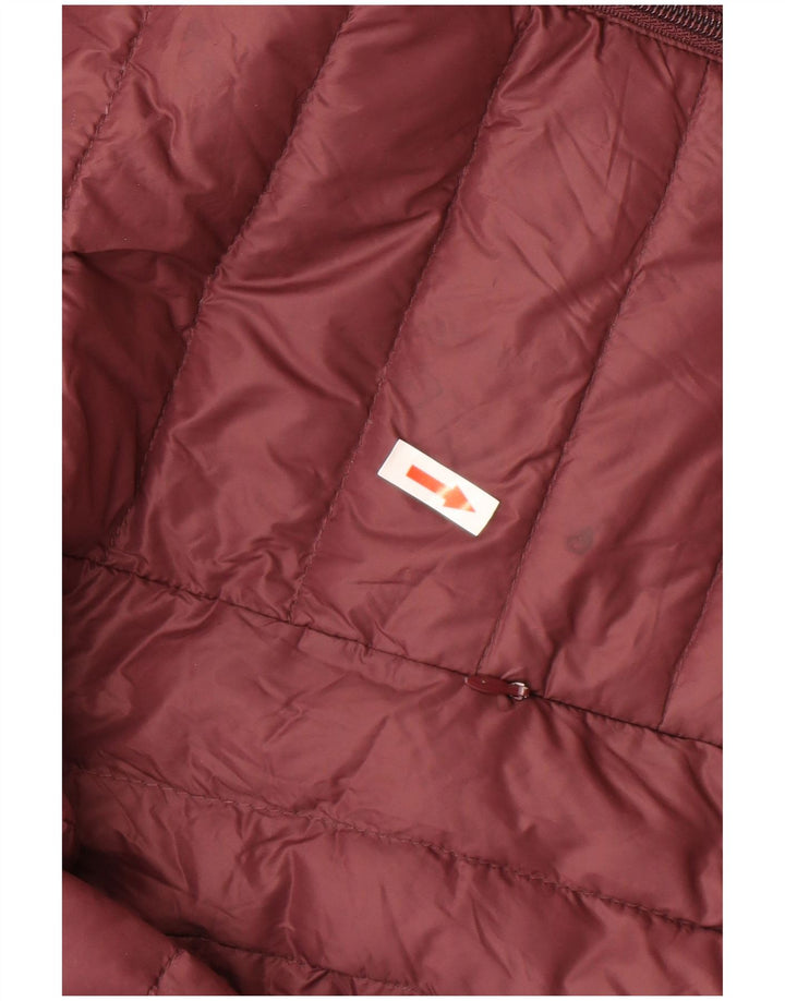 Jaqueta masculina acolchoada com capuz Schott UK 40 grande nylon cor de vinho