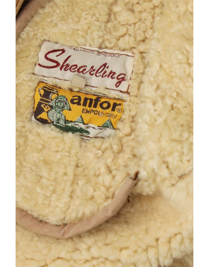 Jaqueta Shearling Feminina Anfor IT 44 Shearling Marrom Médio