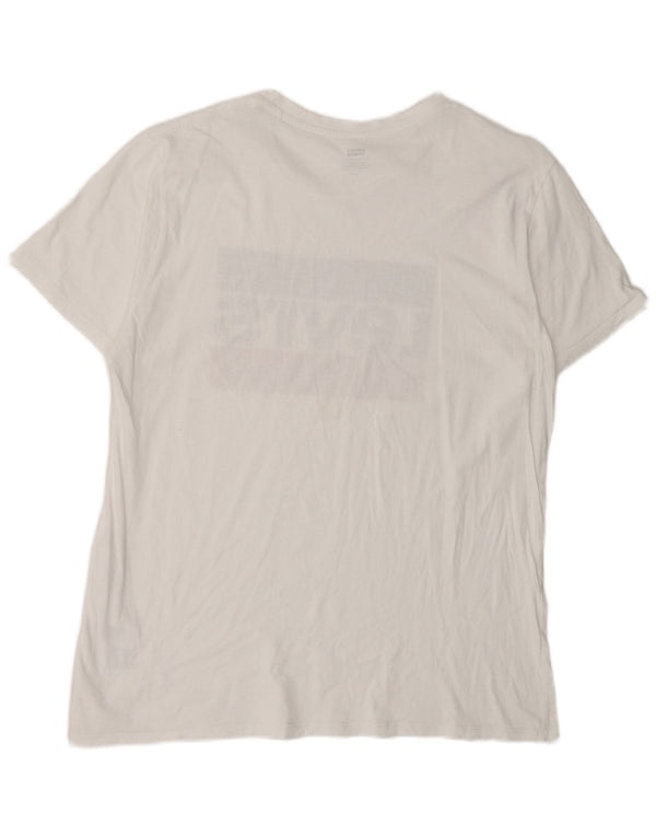 Camiseta gráfica masculina Levi's Top grande de algodão branco
