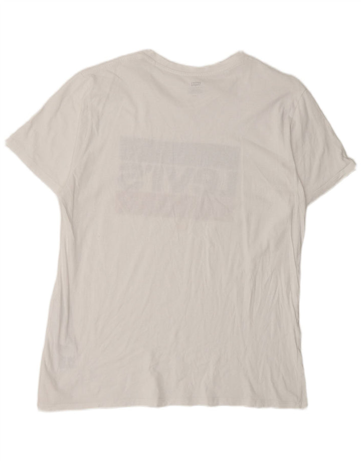 Camiseta gráfica masculina Levi's Top grande de algodão branco
