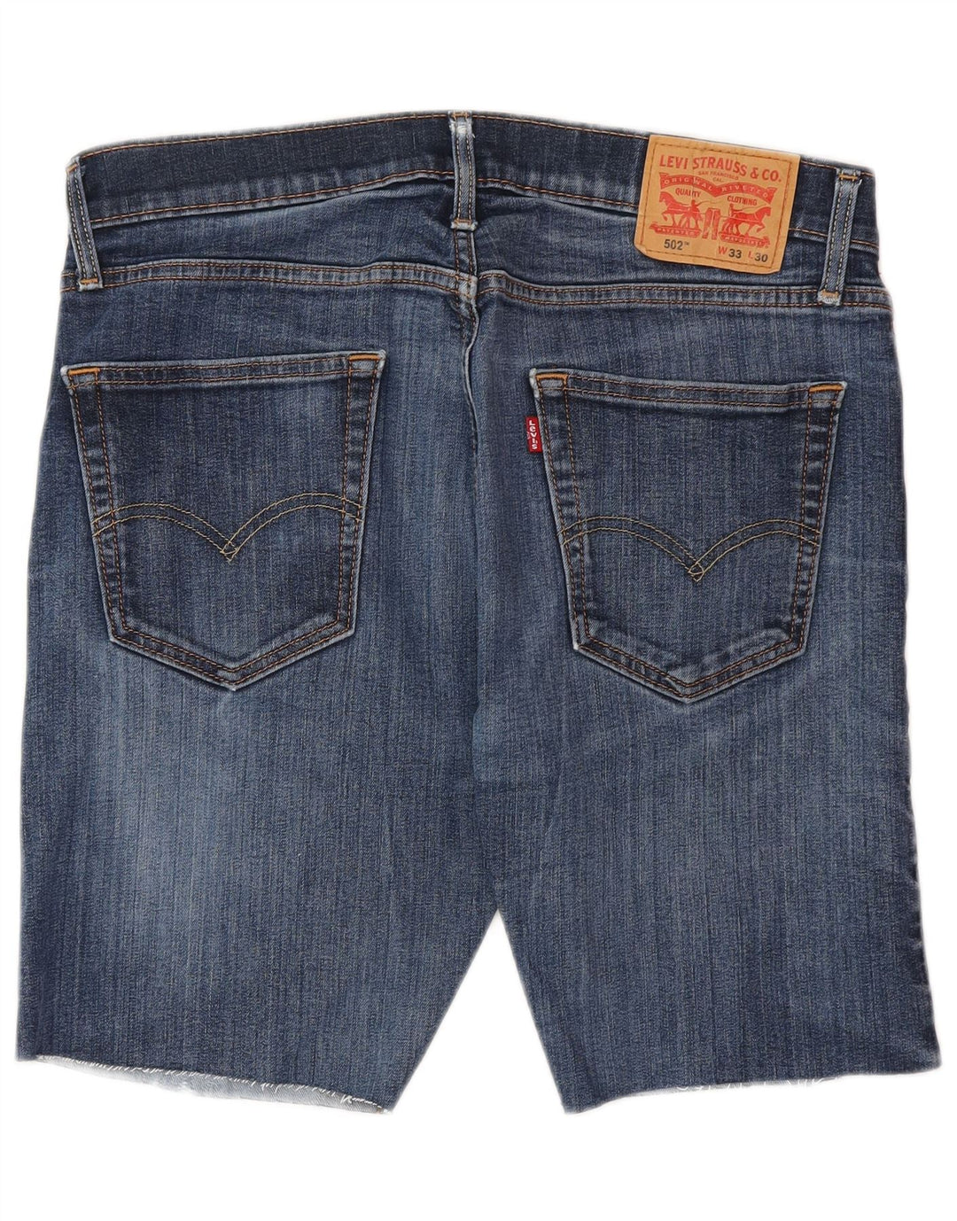 LEVI'S Masculino 502 Shorts Jeans W33 Médio Azul Algodão