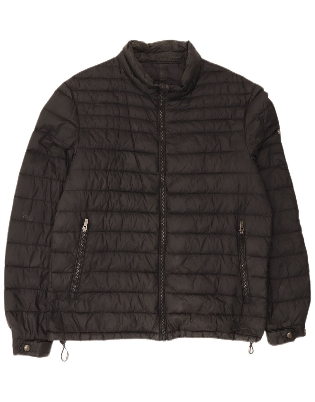 Jaqueta acolchoada masculina Massimo Dutti UK 40 grande nylon preto