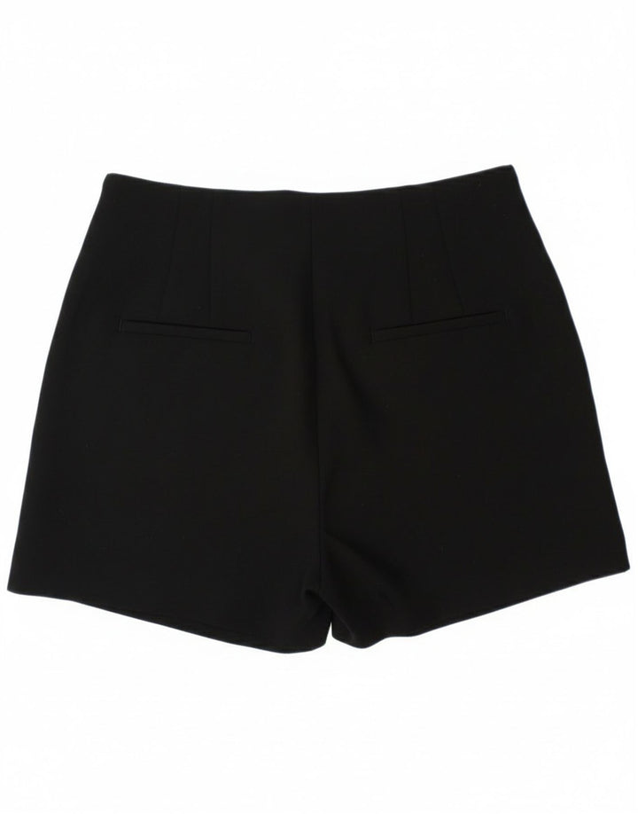 Zara Shorts Chino Feminino Médio W28 Poliéster Preto