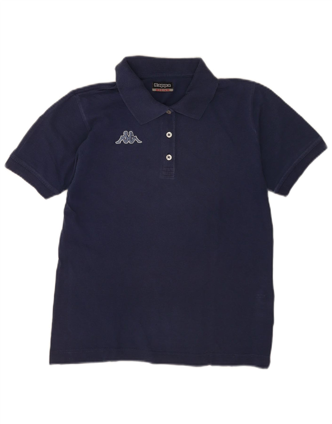Camisa polo feminina Kappa UK 12 algodão azul marinho médio