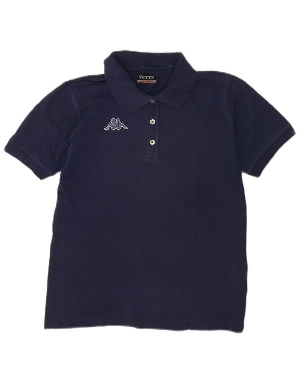 Camisa polo feminina Kappa UK 12 algodão azul marinho médio