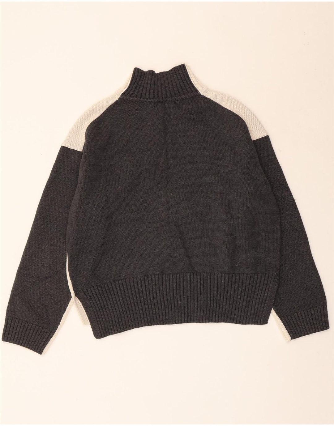 Suéter feminino MARKS & SPENCER com gola tartaruga Reino Unido 14 médio branco
