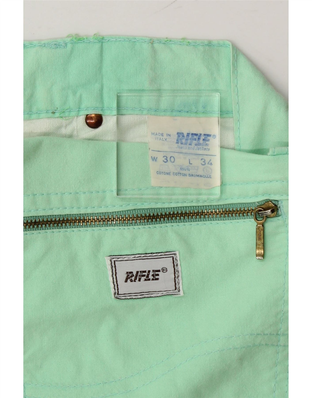 RIFLE Womens Tapered Casual Trousers W30 L30 Green Cotton Vintage Rifle and Second-Hand Rifle from Messina Hembry 