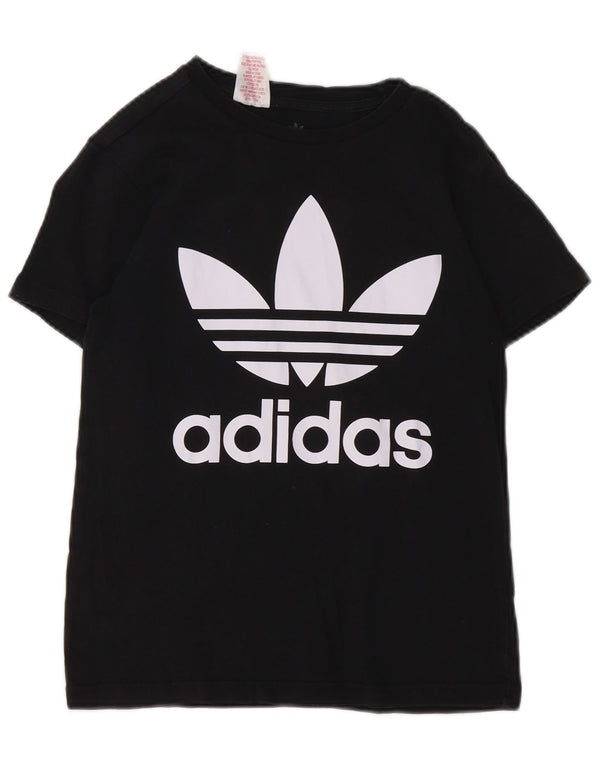 Camiseta Adidas Meninos Graphic Top 11-12 Anos Algodão Preto