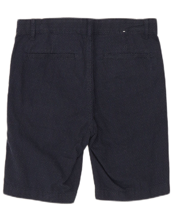 Benetton Boys Chino Shorts 7-8 Anos Médio W24 Algodão Manchado Azul Marinho