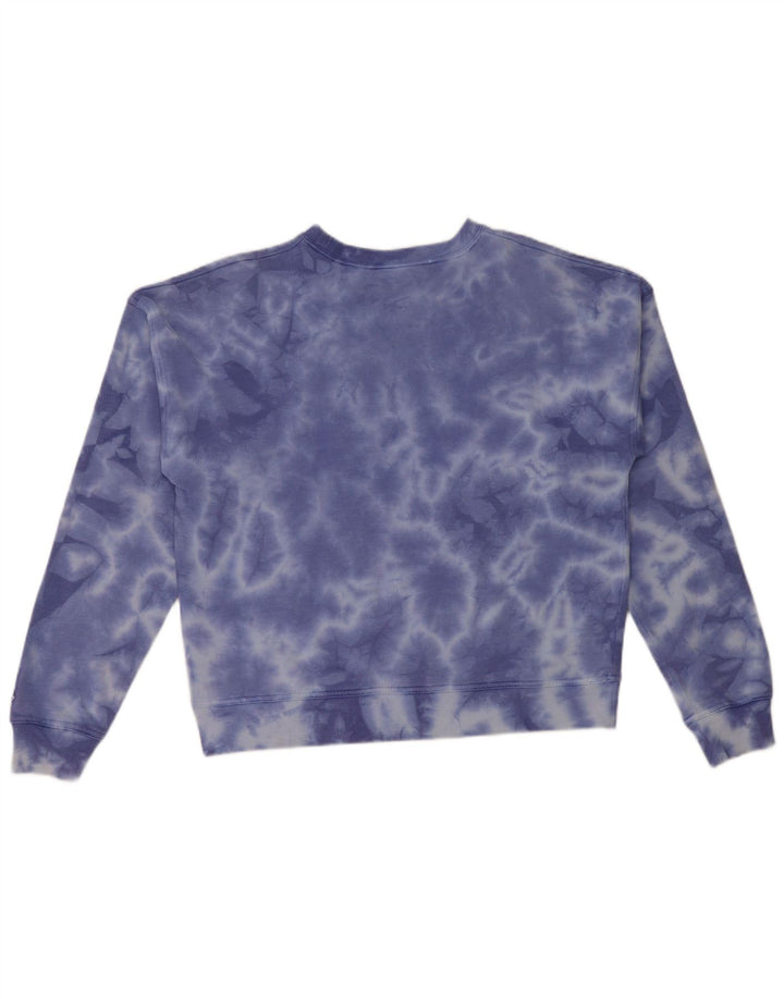 CHAMPION Suéter feminino oversized UK 10 pequeno azul tie-dye