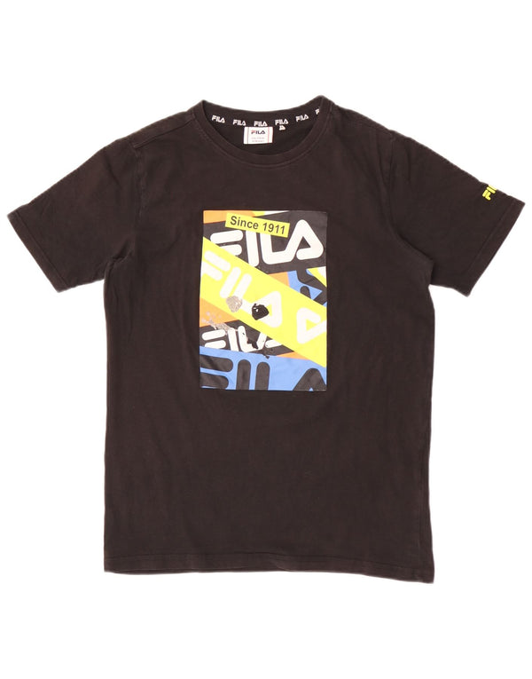Camiseta Fila Boys Graphic 15-16 Anos Algodão Preto