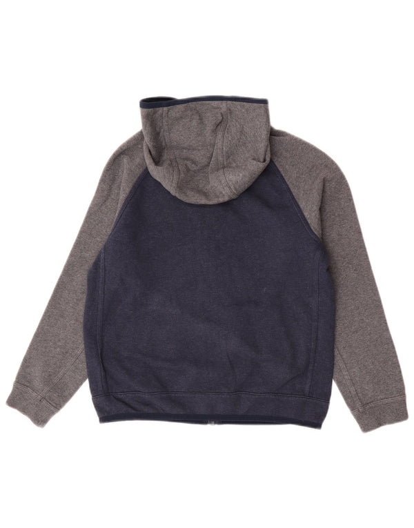 Suéter Nike Boys Zip com capuz 10-11 anos médio azul marinho colorblock