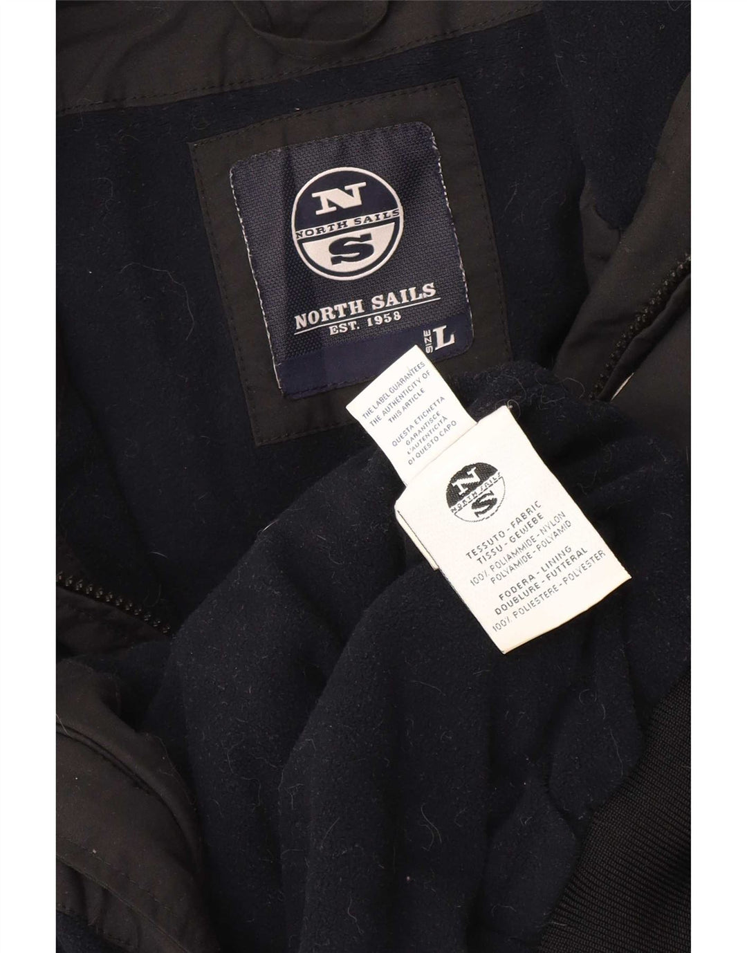 Jaqueta bomber masculina North Sails UK 40 grande poliamida preta