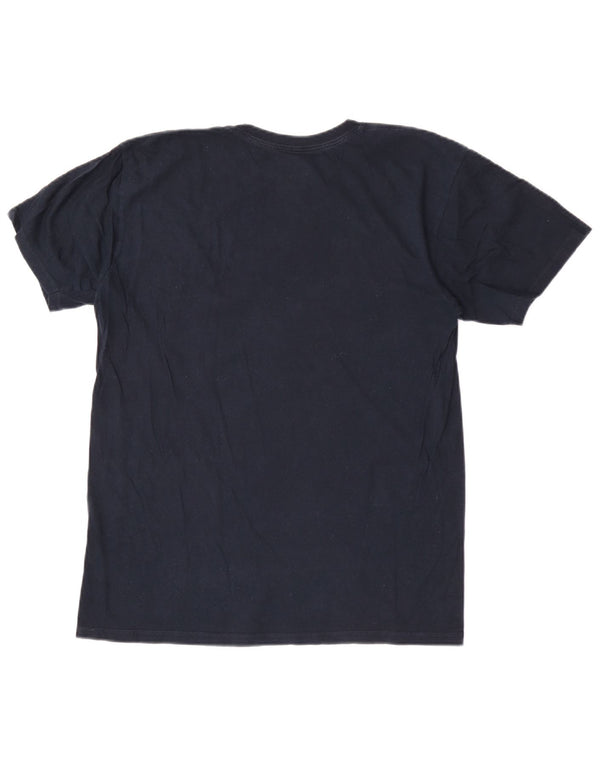 Camiseta masculina Hard Rock Cafe New York Graphic Top Médio Algodão Azul Marinho