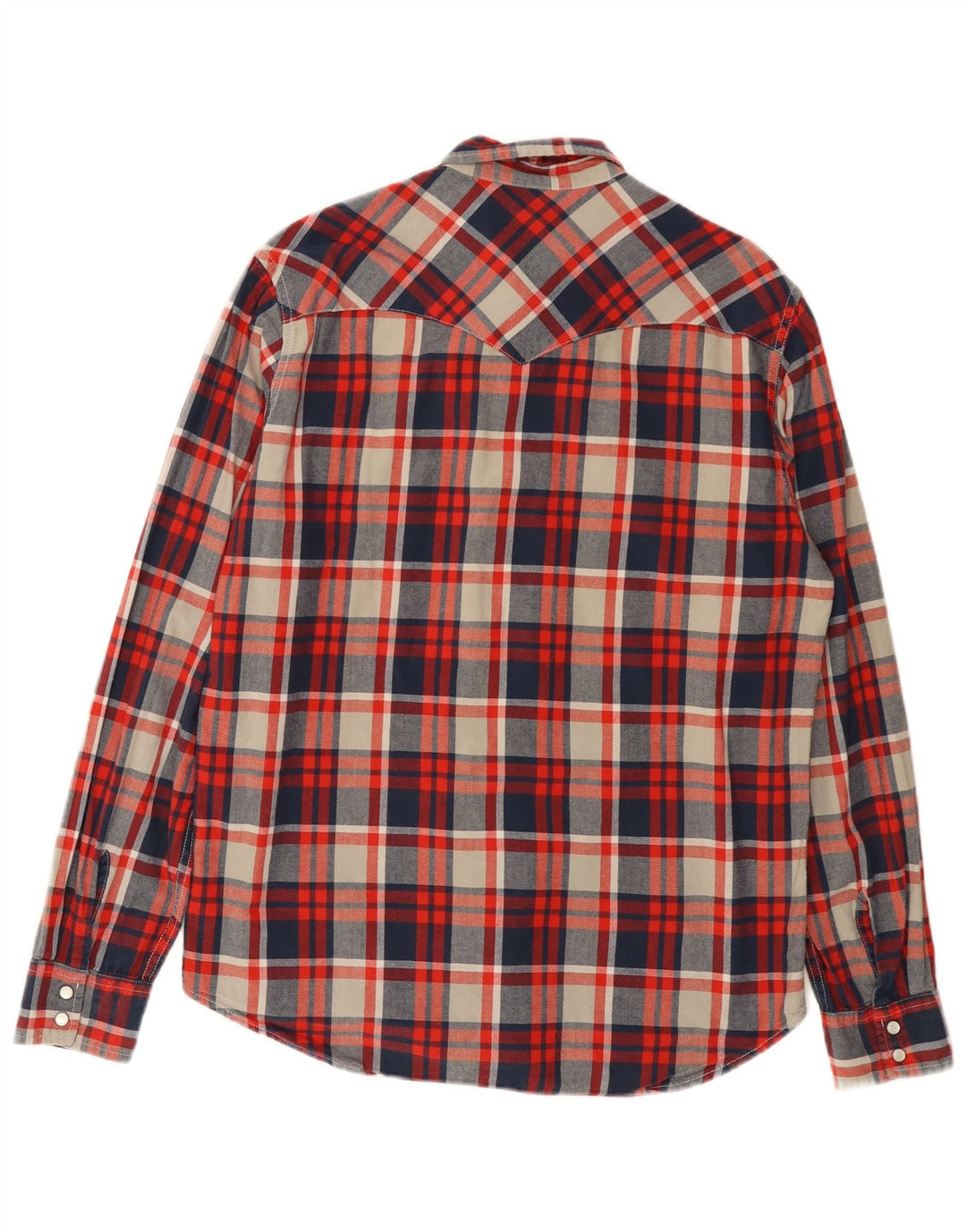 Camisa masculina de flanela LEVI'S grande algodão xadrez vermelho