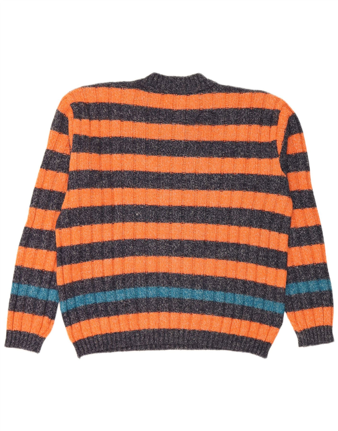 Suéter masculino Levi's com decote em V pequeno listrado laranja de lã de alpaca