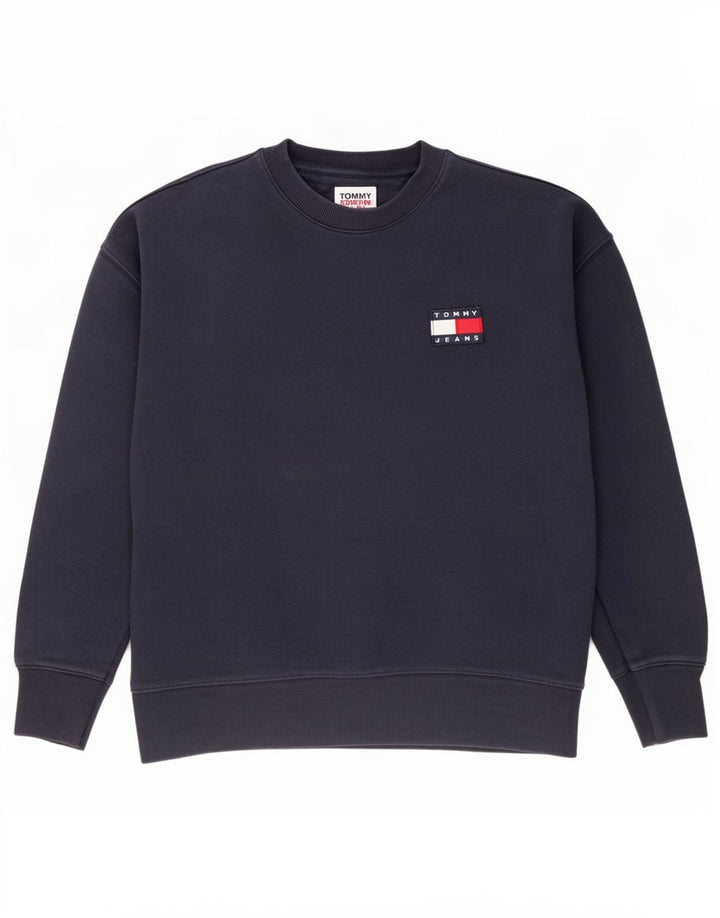 Tommy Hilfiger moletom masculino jumper médio algodão azul marinho
