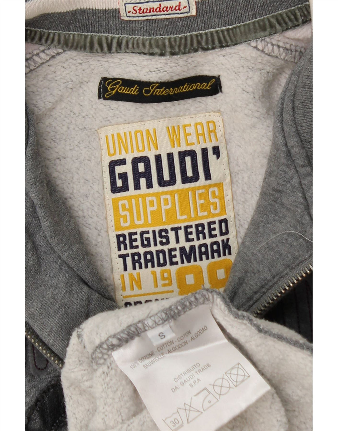 Jaqueta feminina Gaudi com agasalho gráfico Reino Unido 10 pequeno bloco cinza colorido