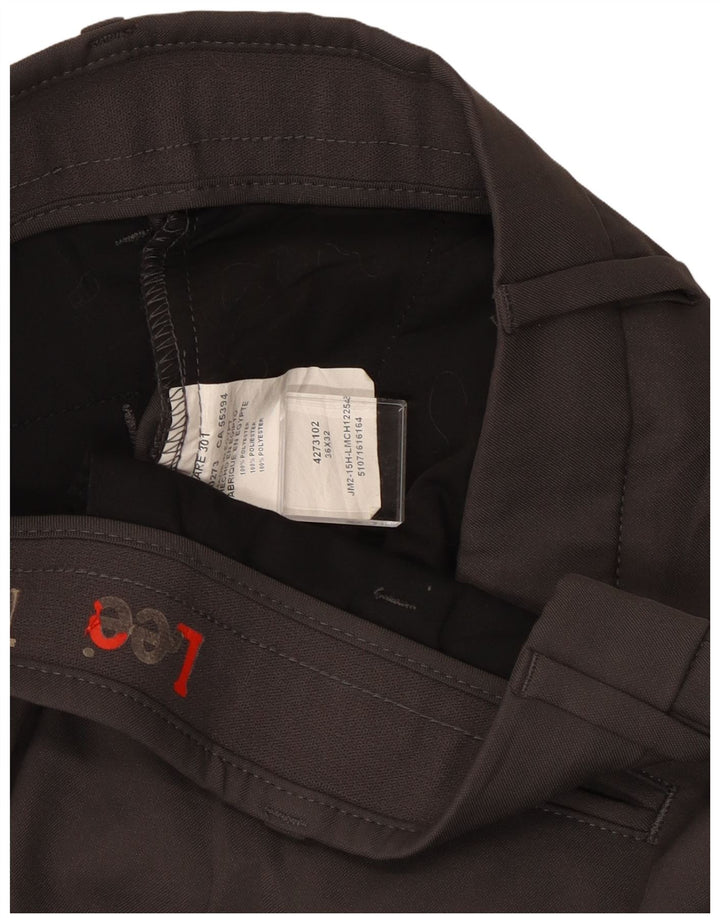 Calça chino reta masculina LEE Travel W36 L32 poliéster cinza