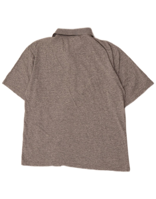 Camisa polo masculina Reebok pequena cinza manchada