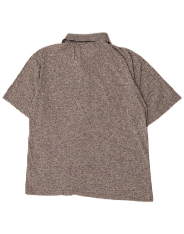 Camisa polo masculina Reebok pequena cinza manchada
