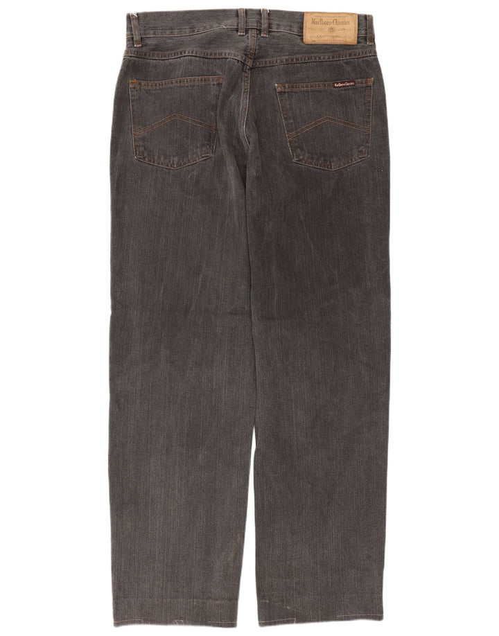 MARLBORO CLASSICS Calça jeans reta masculina W33 L29 algodão cinza