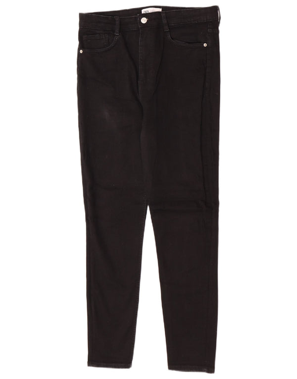 Calça jeans skinny feminina Zara EU 44 XL W34 L27 algodão preto