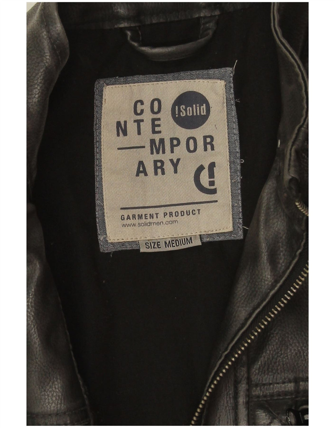 Jaqueta de couro masculina vintage UK 38 couro preto médio