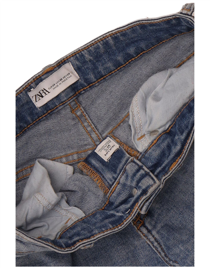 Zara Jeans Bootcut Feminino EU 38 Pequeno W28 L26 Azul Algodão