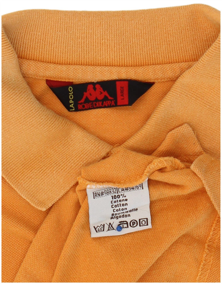 Camisa polo masculina KAPPA grande algodão laranja