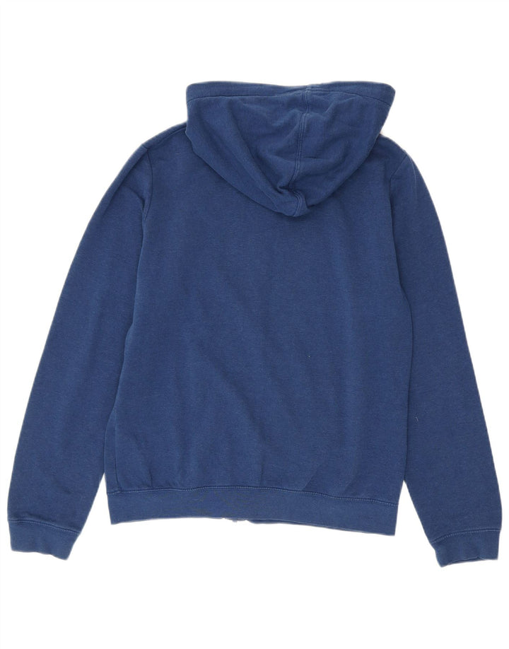 Suéter Nike feminino com capuz e zíper UK 14 algodão azul médio