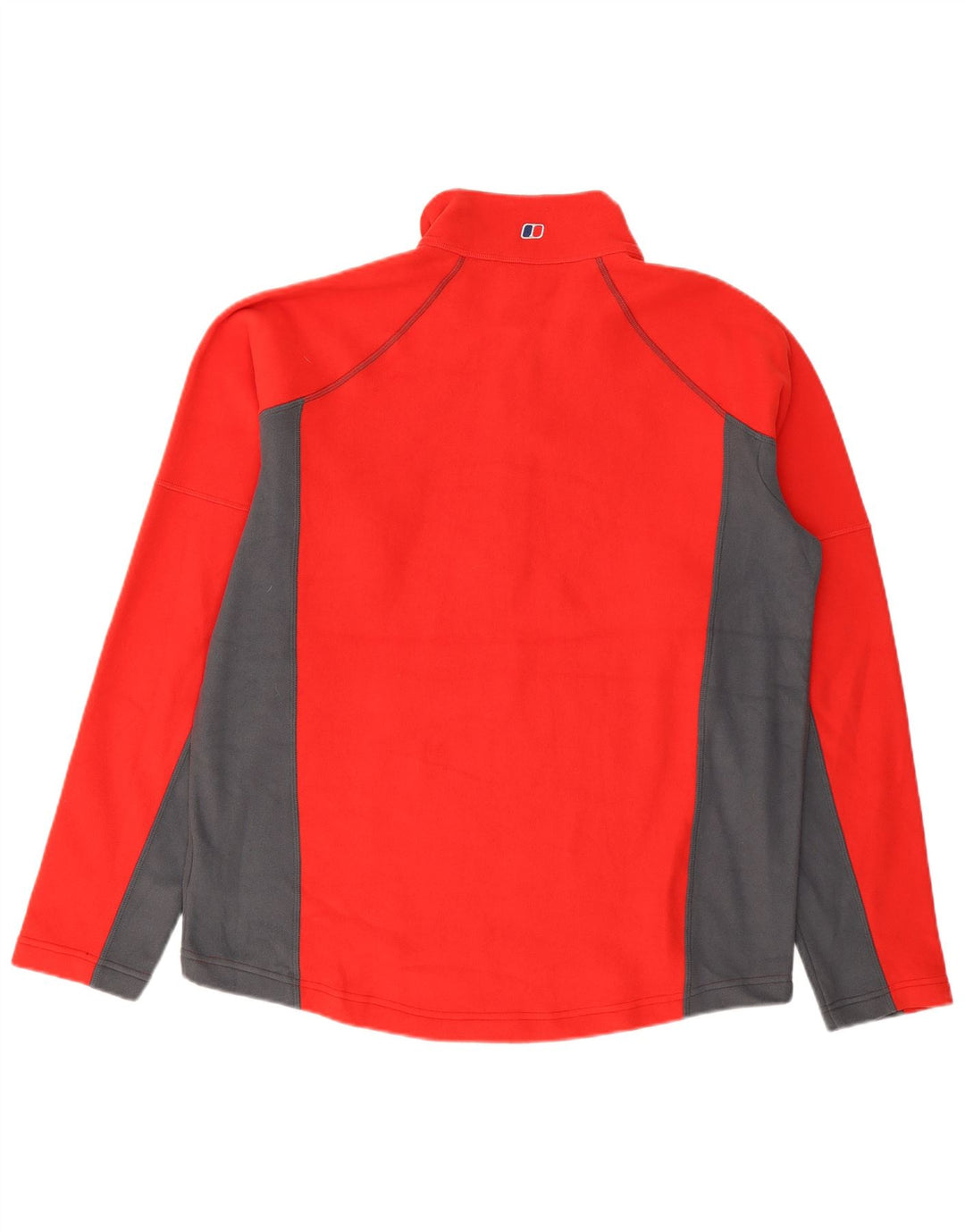 Berghaus Suéter masculino de lã com zíper e gola grande em poliéster vermelho colorblock