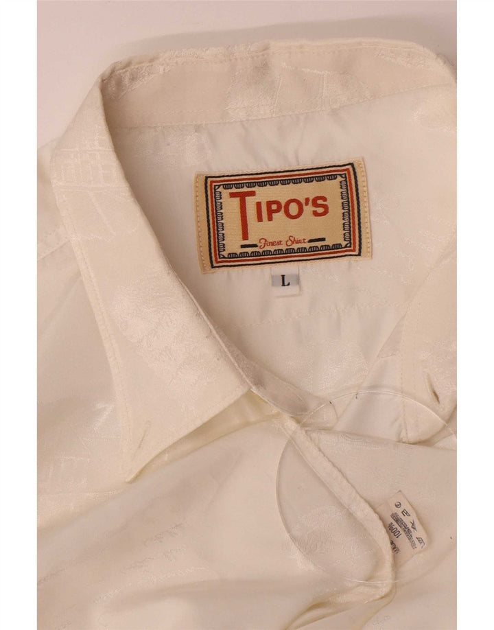Camisa masculina Tipo'S grande poliéster branco