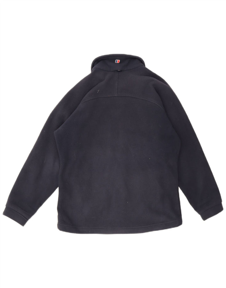 Jaqueta de lã feminina Berghaus UK 14 grande poliéster azul marinho