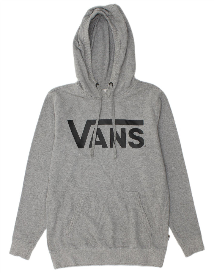 VANS Mens Graphic Hoodie Jumper XS Algodão Cinza
