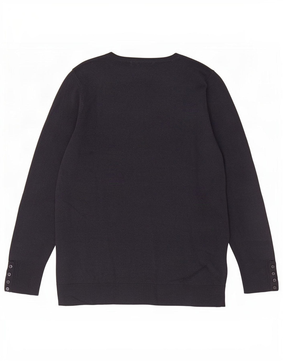 Suéter feminino Marks & Spencer com decote em V Reino Unido 16 grande azul marinho