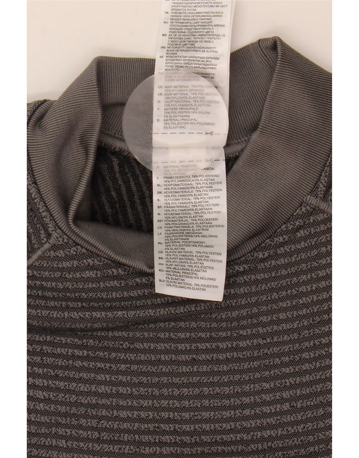 Adidas Mens Top Manga Longa Médio Cinza Poliéster