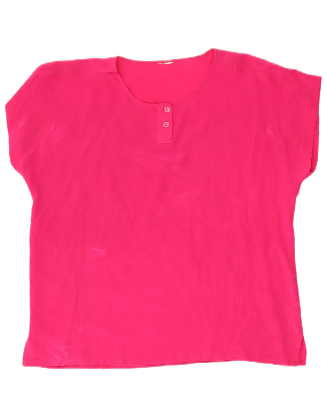 Blusa feminina vintage UK 16 grande seda rosa