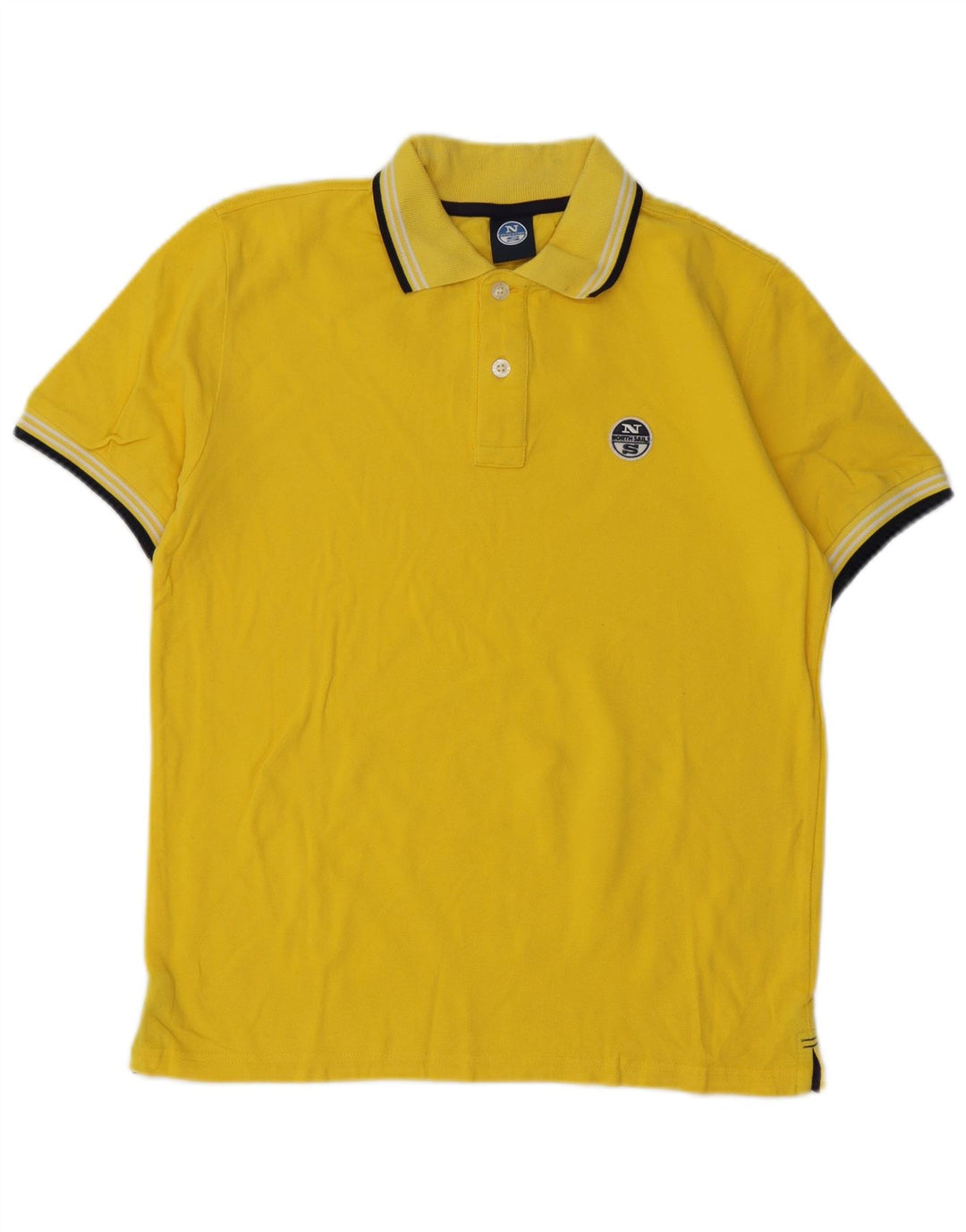 Polo masculino North Sails pequeno algodão amarelo